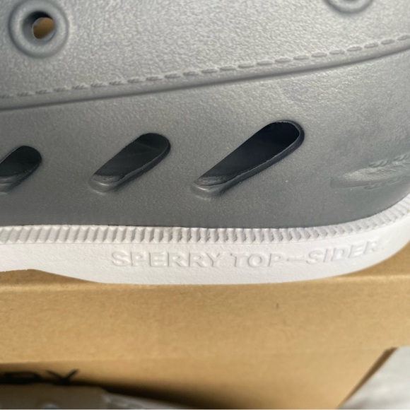 NWT Sperry A/O Float Gray Boat Shoes Size 12 MLightweight Slip-on Vent… - Picture 11 of 14